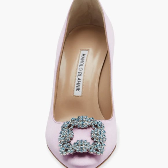 Manolo Blahnik Hangisi 70 purple, new - Picture 2 of 11